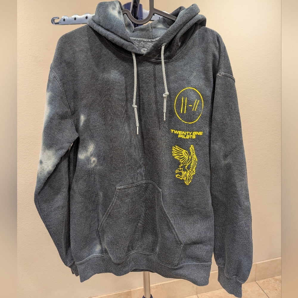 Twenty One Pilots Bandito Hoodie Sweatshirt Men's S Gray Yellow
